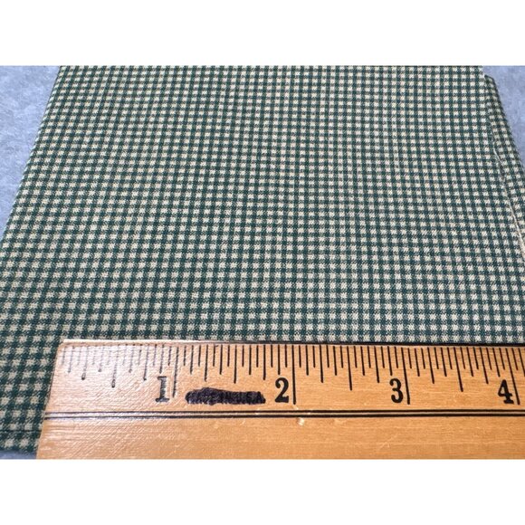 Green Gingham Cotton Fabric Fat Quarter 18x22" For Quilting Crafts - Picture 2 of 4